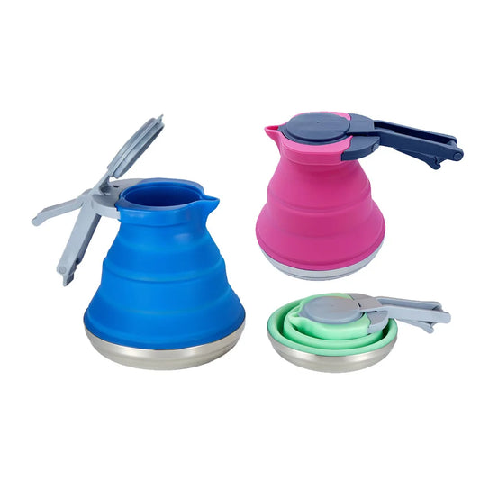 Outdoor Portable Silicone Kettle – Foldable and Collapsible Design