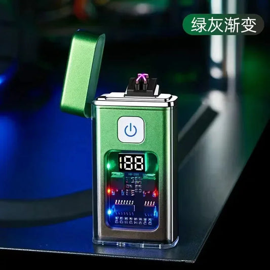 Stylish USB Rechargeable Electric Lighter – Dual ARC Plasma for Outdoor Use