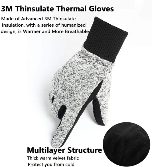 Winter Gloves - Thinsulate Thermal Gloves for Extreme Cold Weather