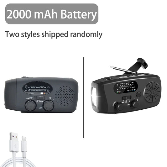 Solar Rechargeable Radio with LED Light – Perfect for Outdoor Adventures