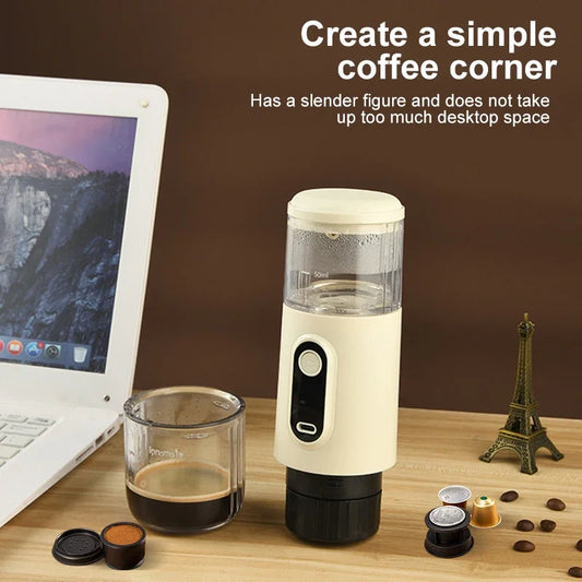 Wireless Electric Portable Espresso Coffee Machine – 3-in-1 Travel Coffee Maker