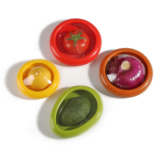 Silicone Fruit &amp; Vegetable Fresh-Keeping Box Set – Portable &amp; Stackable Containers