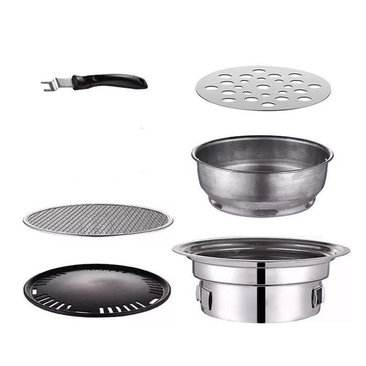 Japanese / Korean Style Stainless Steel Hibachi BBQ Grill – Portable and Versatile
