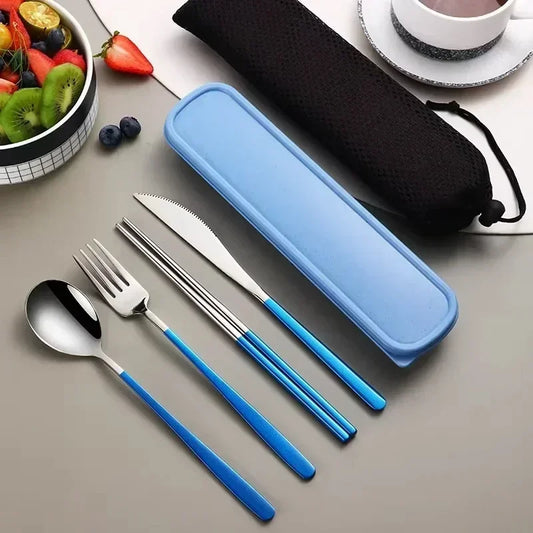 Portable Cutlery Set – 304 Stainless Steel Travel Tableware with Case