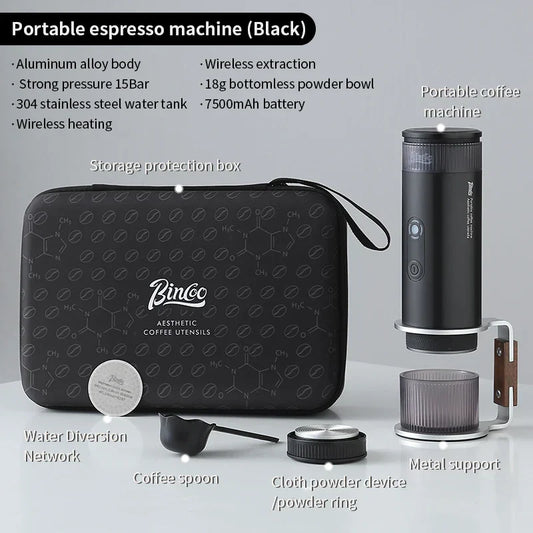 Bincoo Camping Portable Coffee Machine – Electric Wireless Heating for Coffee Lovers