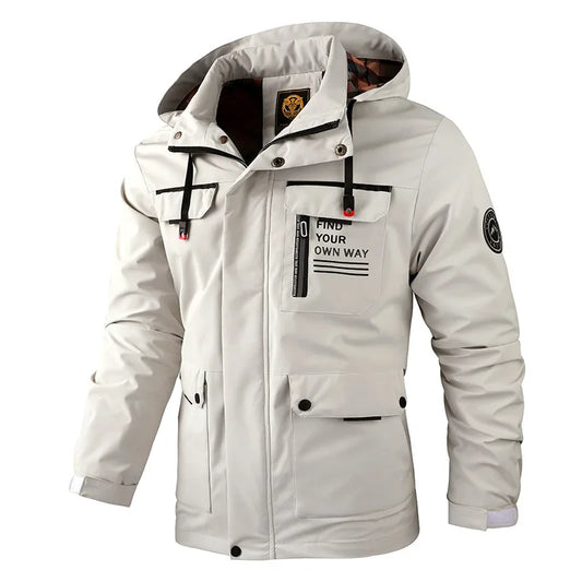 Fashion Men's Casual Windbreaker Jackets – Hooded &amp; Waterproof Winter Coat