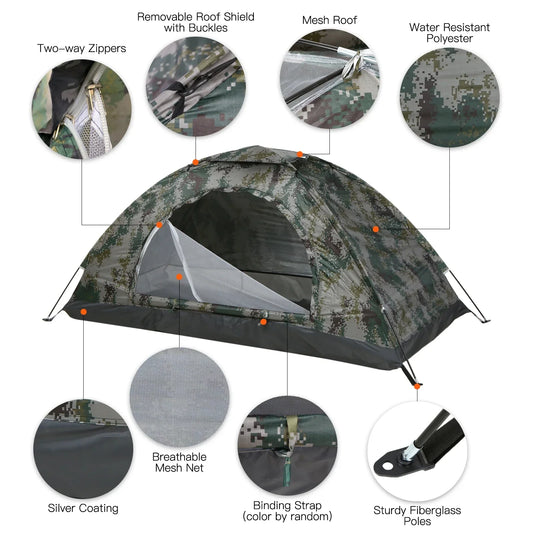 Ultralight Camping Tent – Portable Camouflage Tent for Outdoor Adventures