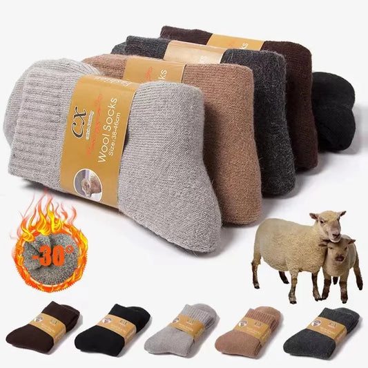 Ultimate Warmth: Men's Winter Super Thick Thermal Wool Socks