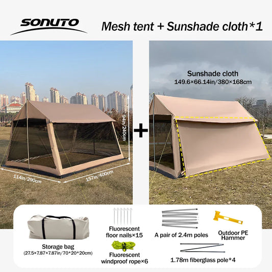 210D Outdoor Family Tent – Spacious, Portable, and Protective Shelter
